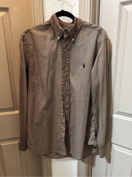 Ralph Lauren Other - Ralph Lauren Men's Brown & Black Micro-Check Button-Down Shirt